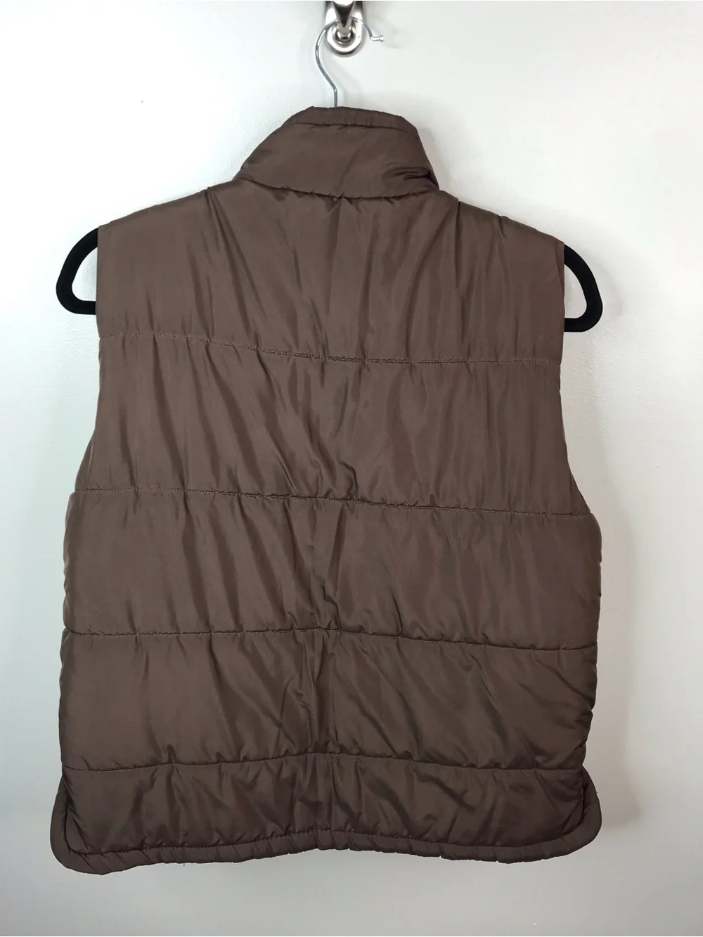 Zenana Outfitters Brown Quilted Puffer Vest Sz Medium